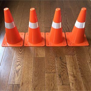4‎ Orange Safety Cones Reflective Distancing